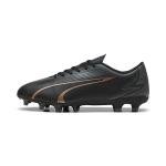 PUMA Mens Ultra Play Firm, Artificial Ground Soccer Cleats, PUMA Mens Black-Copper Rose, 10