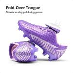 DREAM PAIRS Boys Girls Outdoor Soccer Cleats Football Shoes for Little/Big Kid,Size 10 Toddler,Light/Purple/Pink,MEGA-2K