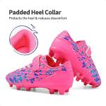 DREAM PAIRS Boys Girls Soccer Cleats Kids Football Shoes for Little/Big Kid SDSO2307K,Size 12 Little Kid,Hot Pink/RoyalBlue