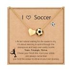 ESPVO Soccer Necklace Gifts for Girls Stuff Accessories Sports Jewelry Ages 8-12 12-14 Teen Girl Team Women Mom Coach Player Things Items