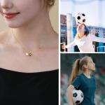 ESPVO Soccer Necklace Gifts for Girls Stuff Accessories Sports Jewelry Ages 8-12 12-14 Teen Girl Team Women Mom Coach Player Things Items