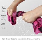 4 Packs Cooling Towel (40"x 12"), Ice Towel, Microfiber, Soft Breathable Chilly Towel Stay Cool for Yoga, Sport, Gym, Workout, Camping, Fitness, Running, Workout & More Activities (Multicolor)