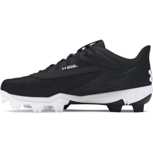 Under Armour Boys' Leadoff Low RM JR 3.0, (001) Black/Black/White, 4.5, US