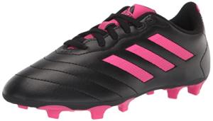 adidas Soccer Goletto VIII Firm Ground Cleats (Toddler/Little Kid/Big Kid) Black/Team Shock Pink 2/Black 1.5 Little Kid M