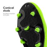 DREAM PAIRS Mens Sport Flexible Athletic Lace Up Light Weight Outdoor Cleats Football Soccer Shoes,Size 6.5,Neon/Green/Black,160859-M
