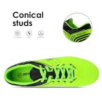 DREAM PAIRS Mens Sport Flexible Athletic Lace Up Light Weight Outdoor Cleats Football Soccer Shoes,Size 6.5,Neon/Green/Black,160859-M