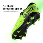 DREAM PAIRS Mens Sport Flexible Athletic Lace Up Light Weight Outdoor Cleats Football Soccer Shoes,Size 6.5,Neon/Green/Black,160859-M
