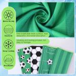 FuWeave 24 Pack Soccer Cooling Towel 40 x 12 Inch Breathable Sport Cooling Towel Microfiber Fast Drying Team Gifts for Athletes Yoga Gym Camping Running(Soccer)
