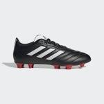 adidas Unisex Goletto Firm Ground Soccer Shoe, Core Black/White/Red, 11 US Men