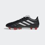 adidas Unisex Goletto Firm Ground Soccer Shoe, Core Black/White/Red, 11 US Men