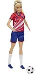 Barbie Careers Fashion Doll & Accessory, Soccer Player with Blonde Ponytail, #9 Uniform, Tall Socks, Cleats & Ball