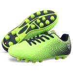 Vizari USA Stealth Boys Girls Soccer Cleats | Youth Firm Ground Athletic Outdoor Football Shoes for Toddler, Little Kid, Big Kid | Lightweight & Durable Green/Black