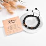 WIKHIA Soccer Bracelet Gifts for Teen Boys, Birthday & Christmas Soccer Gifts for Son Grandson Brother Nephew Friend Players Team
