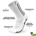 Lux Dual Grip Socks - Soccer Grip Socks for Men and Women. GripArray™ Engineered Performance & Comfort - Anti-Slip Grip Socks for Soccer