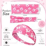 12 Pcs Pink Soccer Headbands Gifts Pink Soccer Hair Accessories Cooling Headbands for Women October Football Team Gift Bulk Elastic Soft Non Slip Hair Bands Warp for Daily Workout Yoga Running Sports