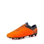 DREAM PAIRS Mens Sport Flexible Athletic Lace Up Light Weight Outdoor Cleats Football Soccer Shoes,Size 8.5,Orange/Navy,160859-M