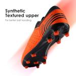 DREAM PAIRS Mens Sport Flexible Athletic Lace Up Light Weight Outdoor Cleats Football Soccer Shoes,Size 8.5,Orange/Navy,160859-M