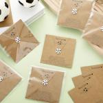 Quelay 12 Set Sports Necklaces Team Gift Inspirational Jewelry Pendant Charm for Women Coach Party Favors (Gold Soccer)