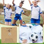 Quelay 12 Set Sports Necklaces Team Gift Inspirational Jewelry Pendant Charm for Women Coach Party Favors (Gold Soccer)