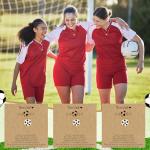 Quelay 12 Set Sports Necklaces Team Gift Inspirational Jewelry Pendant Charm for Women Coach Party Favors (Gold Soccer)