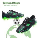 DREAM PAIRS Boys Girls Soccer Cleats Kids Football Shoes for Little/Big Kid,Size 3 Little Kid,Black/Green,SDSO2301K
