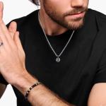 Alissl Soccer Necklace for Men, Women, Teens - Solid Stainless Steel Wheat Chain with Gift Box Sports Accessories Trendy Team Fan Soccer Lover Gifts for Son Daughter Grandson Nephew Granddaughter