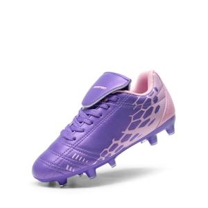 DREAM PAIRS Boys Girls Soccer Football Cleats Shoes for Little/Big Kid,Size 11 Little Kid,Light/Purple/Pink,SUPERFLIGHT-3K