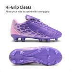 DREAM PAIRS Boys Girls Soccer Football Cleats Shoes for Little/Big Kid,Size 11 Little Kid,Light/Purple/Pink,SUPERFLIGHT-3K