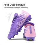 DREAM PAIRS Boys Girls Soccer Football Cleats Shoes for Little/Big Kid,Size 11 Little Kid,Light/Purple/Pink,SUPERFLIGHT-3K