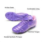 DREAM PAIRS Boys Girls Soccer Football Cleats Shoes for Little/Big Kid,Size 11 Little Kid,Light/Purple/Pink,SUPERFLIGHT-3K