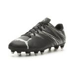 PUMA Attacanto Firm, Artificial Ground Soccer Cleats Sneaker, Black-Silver Mist, 6 US Unisex Little Kid
