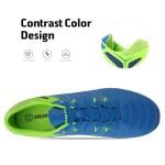 DREAM PAIRS Mens Sport Flexible Athletic Lace Up Light Weight Outdoor Cleats Football Soccer Shoes,Size 7.5,Royal/Lemon/Green,160859-M