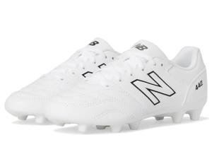 New Balance Boy's 442 V2 Academy FG Junior Soccer Shoe, White/Black, 5 Big Kid