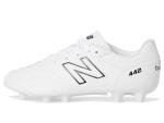 New Balance Boy's 442 V2 Academy FG Junior Soccer Shoe, White/Black, 5 Big Kid