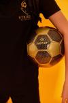 RIP-IT Womens Pro Black & Gold Training Soccer Ball #5 - Features Traditional 32 Panel Construction - Includes Winding Bladder for Long-Lasting Inflation