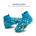 DREAM PAIRS Boys Football Cleats Youth High Top Firm Ground Soccer Shoes for Little/Big Kids,Size 5 Big Kid,Blue,SDSO2402K