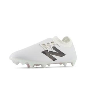 New Balance Unisex Furon Dispatch FG V7+ Soccer Shoe, White/Black/True Red, 4.5 US Men