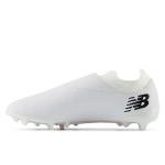 New Balance Unisex Furon Dispatch FG V7+ Soccer Shoe, White/Black/True Red, 4.5 US Men