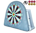 SAYOK Outdoor 6ft Inflatable Giant Kick Darts, Inflatable Football Darts Board, Soccer Dart Board, Carnival Games, Goalpost Game, with PUM&6 Soccers for Adults Kids Outdoor Backyard Parties