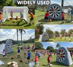 SAYOK Outdoor 6ft Inflatable Giant Kick Darts, Inflatable Football Darts Board, Soccer Dart Board, Carnival Games, Goalpost Game, with PUM&6 Soccers for Adults Kids Outdoor Backyard Parties