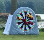 SAYOK Outdoor 6ft Inflatable Giant Kick Darts, Inflatable Football Darts Board, Soccer Dart Board, Carnival Games, Goalpost Game, with PUM&6 Soccers for Adults Kids Outdoor Backyard Parties