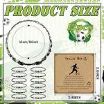 Liliaafar 12 Sets Soccer Team Gift Rope Necklaces Team Necklaces Gift Bulk with Inspirational Card Adjustable Braided Cord Bracelet Sports String Accessories for Men Women Braided Presents