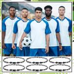 Liliaafar 12 Sets Soccer Team Gift Rope Necklaces Team Necklaces Gift Bulk with Inspirational Card Adjustable Braided Cord Bracelet Sports String Accessories for Men Women Braided Presents