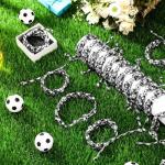 Landical 24 Pcs Soccer Bracelet for Boys Adjustable Handmade Braided Bracelet Wristbands Inspirational Sport Accessories Boy Soccer Party Favors for Teams Player Gift Birthday Jewelry Accessories