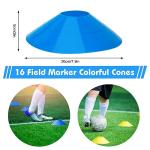 YGORTECH Soccer Training Equipment Set - 20FT Agility Ladder, 16 Soccer Cones, Speed and Agility Training Equipment for Indoor/Outdoor Practice Blue Ladder