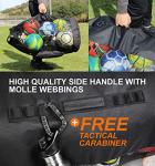 Fitdom Heavy Duty XL Soccer Mesh Equipment Ball Bag w/Adjustable Shoulder Strap Design for Coach. with an Over-Sized Front Pocket for Sporting Accessories. Best for All Outdoor & Water Gears