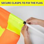 5FT Soccer Corner Flags, Adjustable Soccer Agility Poles with Ground Spring Nails and Corner Flags Set of 4 for Soccer Field，Speed and Agility Training Equipment for Outdoor with Carry Bag