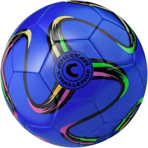 American Challenge Brasilia Soccer Ball – Sizes 5, 4, 3 & 2 – Youth & Adult Training Soccer Ball for Practice, Games & Grass Fields