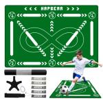 HAPBEAR Soccer Training Equipment- Thickened 0.2 inch, Soccer Training Mat for Footwork and Ball Mastery, Anti-Slip and No-Curl, Idea for All Ages to Improve Speed Strength Agility and Coordination