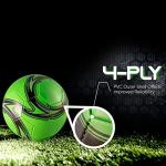 Western Star Soccer Ball Size 3 & Size 4 & Size 5 - Official Match Weight - 6 Designs - Youth & Adult Soccer Players - Attractive and Durable Design - Match Grade Soccer Ball (Green, 4)